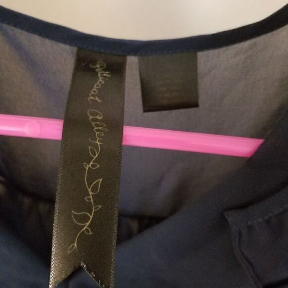 Anthro petticoat alley sleeveless Sheer Button Down top - Picture 5 of 6